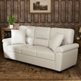thumbnail image 4 of Morden Fort  3-Piece Faux Leather Sofa Set | Space-Saving Living Room Furniture White, 4 of 5