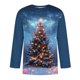 thumbnail image 3 of Camisas de Lino para Hombres Navidad Impresión Cuello Redondo 3/4 Manga Casual, Blusa Unisex para Regalo de Vacaciones, 3 of 8