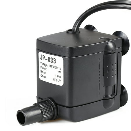 Wall Fountain Spout (Submersible Water Pump Powerhead 160 GPH with Adjustable Flow Rate Suction Cup Mount for Aquarium Fish Tank Fountain Pond Spout Statuary Hydroponic)