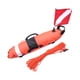 thumbnail image 3 of Marcador de boya de buceo de alta visibilidad con cuerdas de 25 m, inflable, reflectante para entrenamiento. Rojo, 3 of 9