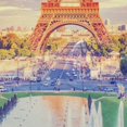 thumbnail image 4 of Coolnut Eiffel Tower and Fountain Bath Shower Curtain Liners 72x72in Polyester Waterproof Bath Curtains with Hooks, 4 of 5