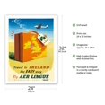thumbnail image 2 of Travel to Ireland the Easy Way - Fly Aer Lingus - Vintage Airline Travel Poster c.1950s - Fine Art Matte Paper Print (Unframed) 24x32in, 2 of 4
