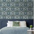 thumbnail image 2 of NextWall  Bird Ogee Peel and Stick Wallpaper 20.5 in. W x 18 ft. L - Navy & Fern Green, 2 of 8