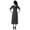 thumbnail image 3 of Moomaya Womens Gathered Waist Dress Tea Length Dresses Classic Summer Clothing, 3 of 7