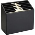 thumbnail image 2 of Classic Black Leather Vertical Letter Sorter, 2 of 4