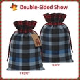 thumbnail image 4 of Color Matching Linen Bundle Mouth Gift Bag Can Be Used For Daily Small Items Darkslateblue Buffalo Plaid Check Tartan Scotland_4 Small, 4 of 8