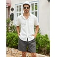thumbnail image 5 of COOFANDY Men's Cotton Shorts Beach Elastic Waist Relaxed Fit Shorts Summer, 5 of 7