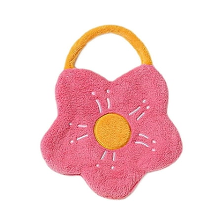 

Hanging Hand Towels Towels Absorbent Reusable Free Throw Wash Cloths Skin Friendly Soft Rose Red