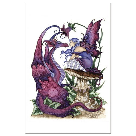 Tree-Free Greetings The Staring Contest Fairy & Dragon econotes Blank Note Cards-FS64585