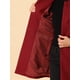 thumbnail image 5 of Abrigo De Invierno Elegante PaMujer Abrigo Largo De Un Solo Pecho Con Cuello Alto En Mitad Del Muslo Rojo XS, 5 of 5