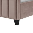 thumbnail image 5 of Inspired Home Mallorie Velvet Pink Upholstered Bed, Queen, 5 of 10