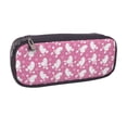 thumbnail image 2 of Picia Cute Poodle Dog Pattern Large Capacity PU Leather Pencil Case Organizer Pen Marker Holder Double Zipper Storage Bag Big Pencil Pouch for College Office, 2 of 6