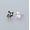 Rose Gold, variant on Lovely Cat Kitten Asymmetric 925 Sterling Silver Post Stud Earrings A1526-Rose Gold