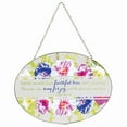 thumbnail image 3 of Dicksons Satisfy with Your Faithful Love Colorful Floral 9 inch Glass Sun Catcher with Suction Cup, 3 of 3