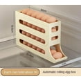 thumbnail image 4 of 4 Tiers Egg Storage For Fridge - Automatic Scrolling Egg Rack Holder Efficient Kitchen Organizer - Efficient Fridge Storage Kitchen Countertop Cabinets Storage 30 Egg (White), 4 of 5