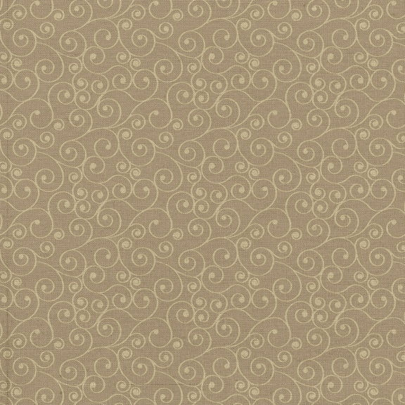 Waverly Inspirations 1 Yard Cut 100% Cotton Russian Spirals Fabric, Brown, 44” Wide for Quilting & Sewing