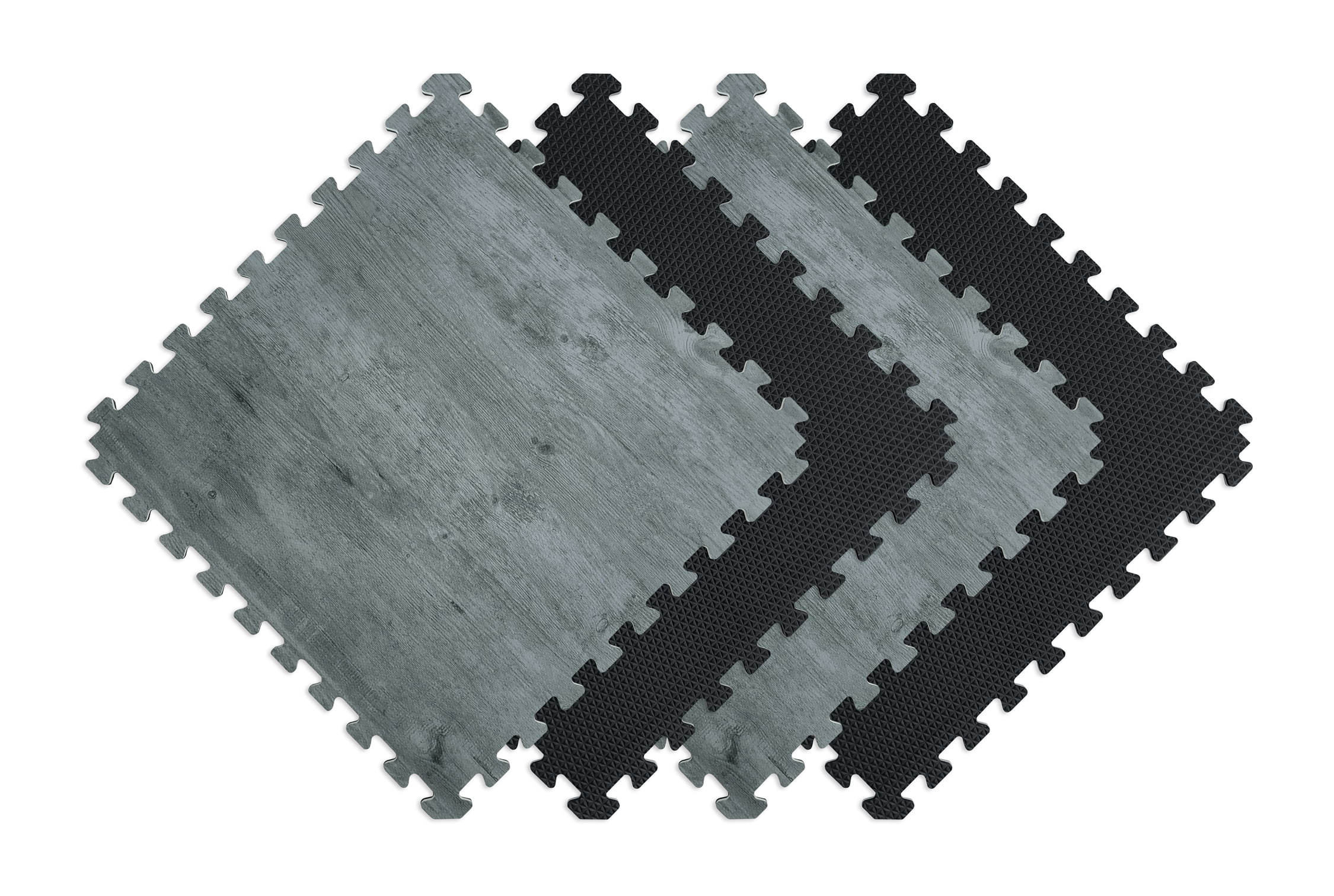 Norsk Reversible Faux Wood 4 Pack 47, Faux Wood Foam Floor Tiles
