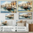thumbnail image 4 of Designart "Greece Venetian beautys" Cityscapes Floater Framed Wall Art Living Room, 4 of 7