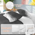 thumbnail image 2 of 3 Piece Ombre Waves Duvet Cover Set Full Size, Microfiber Comforter/Quilt Cover with Corner Ties and 2 Pillowcases, Abstract Art Gradient Black Modern All Season Soft Bedding with Zipper Closure, 2 of 8