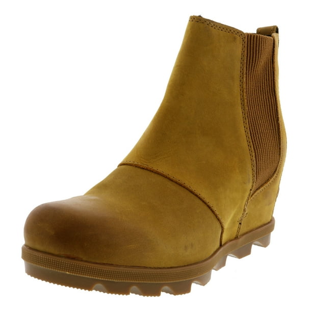 SOREL - Sorel Women's Joan Of Arctic Wedge Ii Chelsea Camel Brown Ankle-High Leather Rain Boot