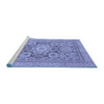 thumbnail image 2 of Ahgly Company Machine Washable Indoor Rectangle Abstract Blue Modern Area Rugs, 5' x 8', 2 of 4