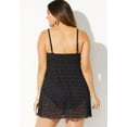 thumbnail image 3 of Swimsuits for All Women's Plus Size Crochet Side Slit V-Neck Swimdress, 3 of 6