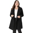 thumbnail image 1 of Abrigo De Doble BotonaduCon Cuello Vuelto TalGrande PaMujer Negro 3XL, 1 of 6