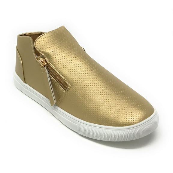 Forever Young Women's High Top Side Zip Perforated Sneakers