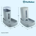 thumbnail image 6 of PETMAKER 2-Pack 3.8L/1G Automatic Pet Feeder and Water Dispenser (Gray), 6 of 8