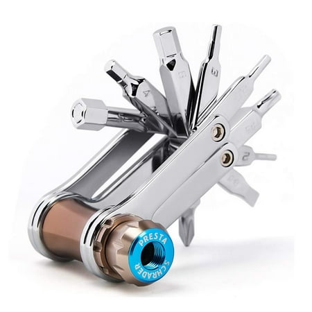 CXWXC 11 in 1 Mini Multi-Tool Bike Tool- Torx/Hex/Screwdriver Bicycle Multitool Kit with CO2 Inflator