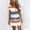 Blue, variant on Summer Dresses for Women Casual V Neck Short Sleeve Dress Striped Drawstring Mini Dress with Pockets & Belt