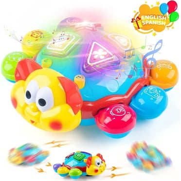 Vanmor Baby Toys 6 to 12 Months Einstein Musical Toy, Infant Crawling Walking Toy for 6 9 12 18 Month, Bilingual Toys Spanish English Learning Educational Montessori Toys for 1 Year Old Girl Boy