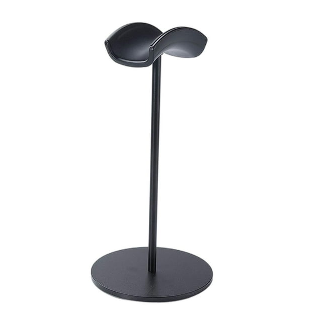Soporte para auriculares portátil de aleación de aluminio, soporte estable para auriculares. negro