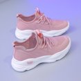 thumbnail image 2 of 2022 Zapatos de verano para mujer, de malla transpirable, para exteriores, ligeros, deportivos, zapatillas informales para caminar, zapatos de color rosa y negro, 2 of 4
