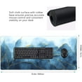 thumbnail image 2 of Blue Golden Watercolor Marble Gaming Mouse Pad XXL 35.4×15.7 Inch Gold Line Navy Gray Abstract Extended Mousepad 40X90cm with Non-Slip Rubber Base Stitched Edge Large Desk Pad for Gamer Office, 2 of 6