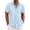 Blue, variant on Men's Short Sleeve Linen Cuban Shirt Lightweight Button Down Guayabera Shirts Work Casual Turn-down Collar Shirts