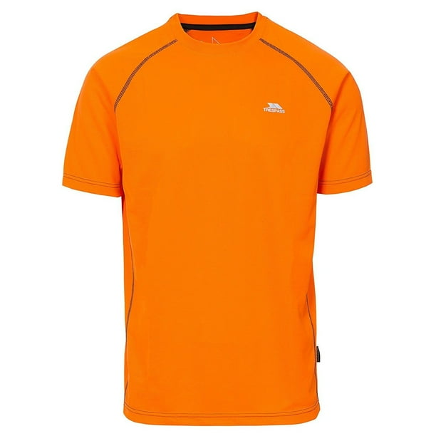 Trespass - Camiseta de manga corta deportiva modelo Ethen para hombre (Naranja Fuerte)