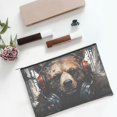thumbnail image 6 of Cauagu Urban Bear With Headphones for Tyvek Makeup Bag,Reusable Travel Cosmetic Bag Women Organizer Toiletry Bag Birthday,Gifts for Women Girlfriend Mom Teacher 6.5’’*8.9’’, 6 of 7