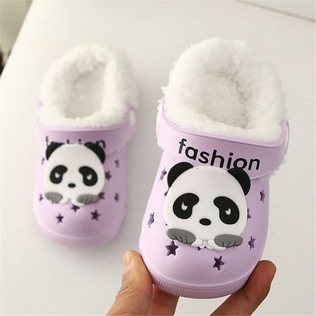 

Christmas new year gift-Children Sandals Kids Winter and Summer Slippers Baby Shoes Home Clogs Hollow-Out Beach Garden Detachable Wool Anti-Slip Shoes