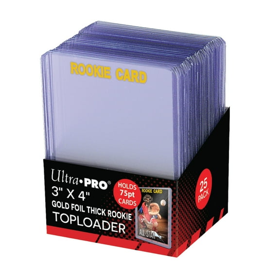 Ultra PRO: Toploader - 3" x 4" (25ct - Gold Foil Thick Rookie)