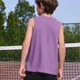 thumbnail image 4 of Nestiefly Boys Athletic Tank Tops Quick Dry Sleeveless Shirts Basketball Undershirts Kids Workout T-Shirts 2026 Light Purple 150, 4 of 4
