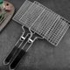 thumbnail image 4 of Fish Grilling Basket, Folding Portable Stainless Steel Bbq Grill Basket For Fish Vegetables Shrimp With Removable Handle (13.8*8.6inches), 4 of 5