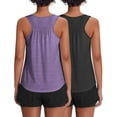 thumbnail image 3 of Pinspark Women's Racerback Tank Tops Loose Fit Workout Tops Sleeveless Yoga Shirt Gym Athletic Lightweight Tanks, 3 of 5