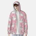 thumbnail image 3 of Picia Rabbit And Flower Women's Men's UPF 50+ Sun Protection Hoodie Shirt Long Sleeve SPF Fishing Outdoor UV Hiking Lightweight Shirts-Medium, 3 of 9