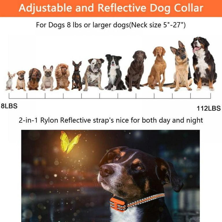 Dog Training Collars, Dog Shock Collar with Remote 2600 feet, 3 Modes Beep  Vibration Shock, Waterproof, LED Light, Rechargeable, Dog Bark Collar for  Training Small Medium Large Dogs,Black 