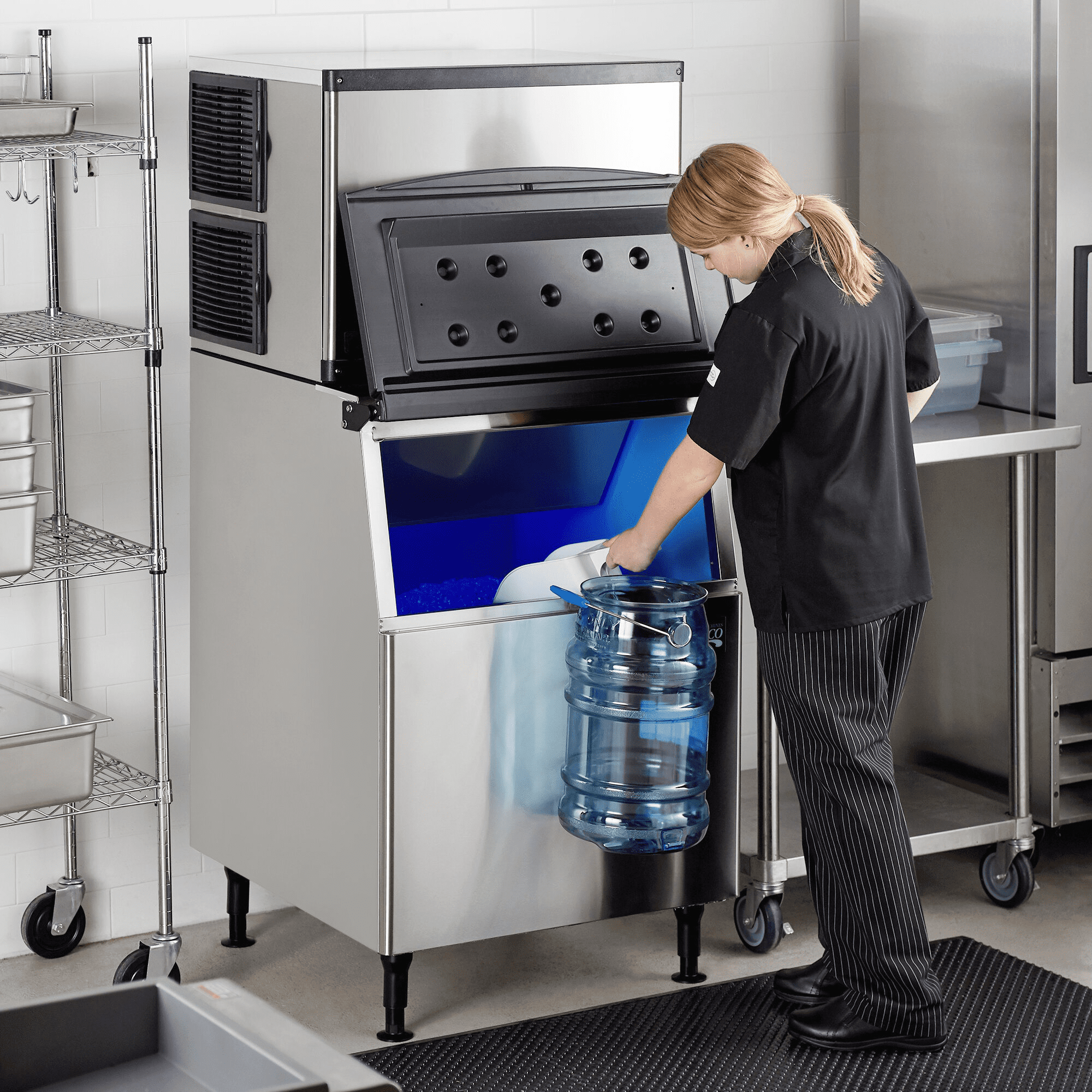Cooler Depot 1000 lb/Day Commercial Ice Maker Machine, Stainless Steel Freestanding Ice Machine for Restaurant, Bar & Hotel, ETL Certified