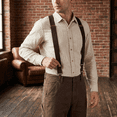 thumbnail image 4 of Adjustable X Shaped Suspenders for Men Women, Heavy Duty Elastic Suspenders with Metal Swivel Hooks, Elastic Pants Braces Fashion Clothing Accessories, 4 of 7