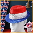 thumbnail image 4 of PATLOLLAV Patriotic Sequined Cowboy Hat, Red/White/Blue Party Performance Props for Independence Day Celebrations, 4 of 7