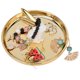 thumbnail image 3 of Bandeja de metal dorada Ormromra con decoración de conejo para frutas dulces joyería de comida, 3 of 8