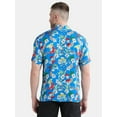 thumbnail image 4 of Smurfs Men's and Big Men's Tropical Pattern Graphic Shirt, Sizes S-3XL, 4 of 4